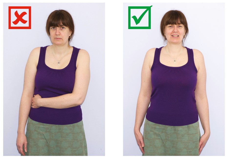 An image showing correct posture.