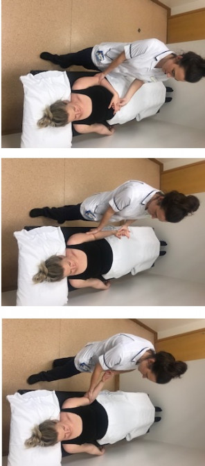 Shoulder external rotation demonstration