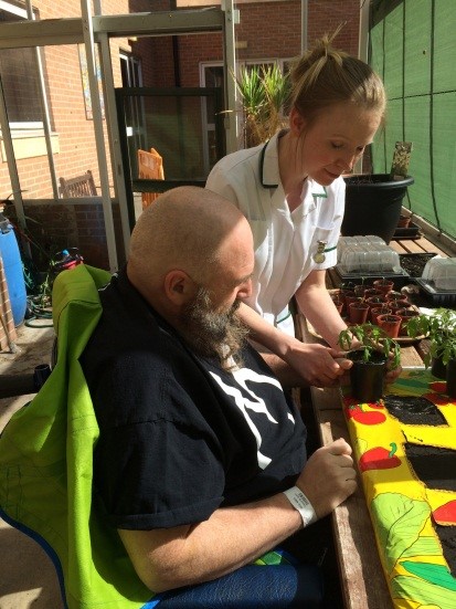 stroke patient and nurse