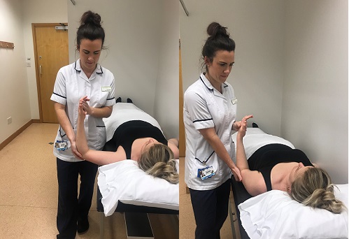 Shoulder abduction demonstration