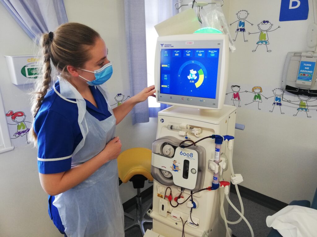 nurse with a monitor