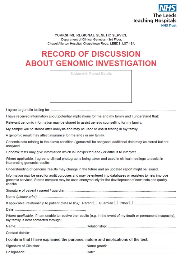 Record of Discussion Form Sample image