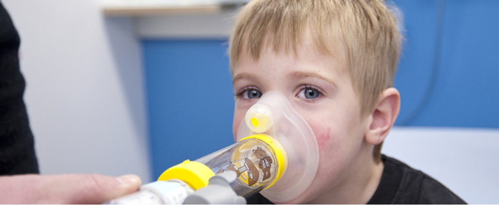 child using gas and air