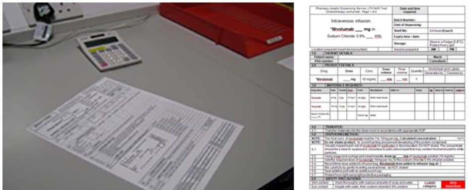 Image of treatment preparation form