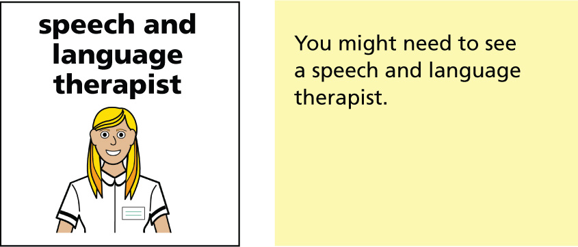 You might need to see a speech and language therapist.