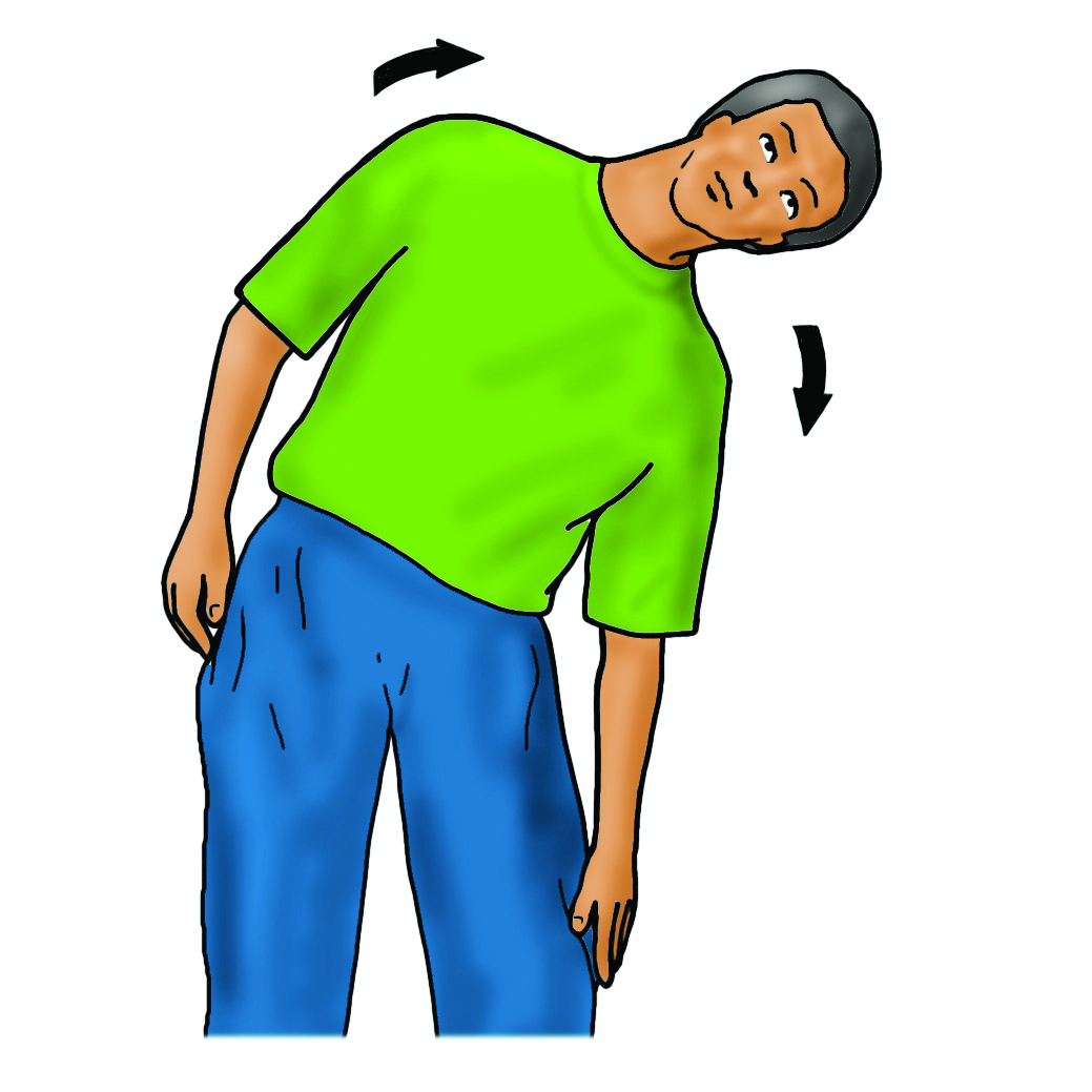 Illustration of a person bending to the side