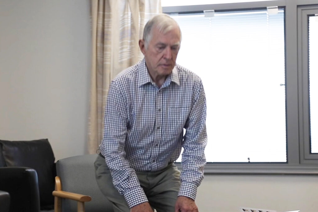 Photograph of a person doing a sit to stand