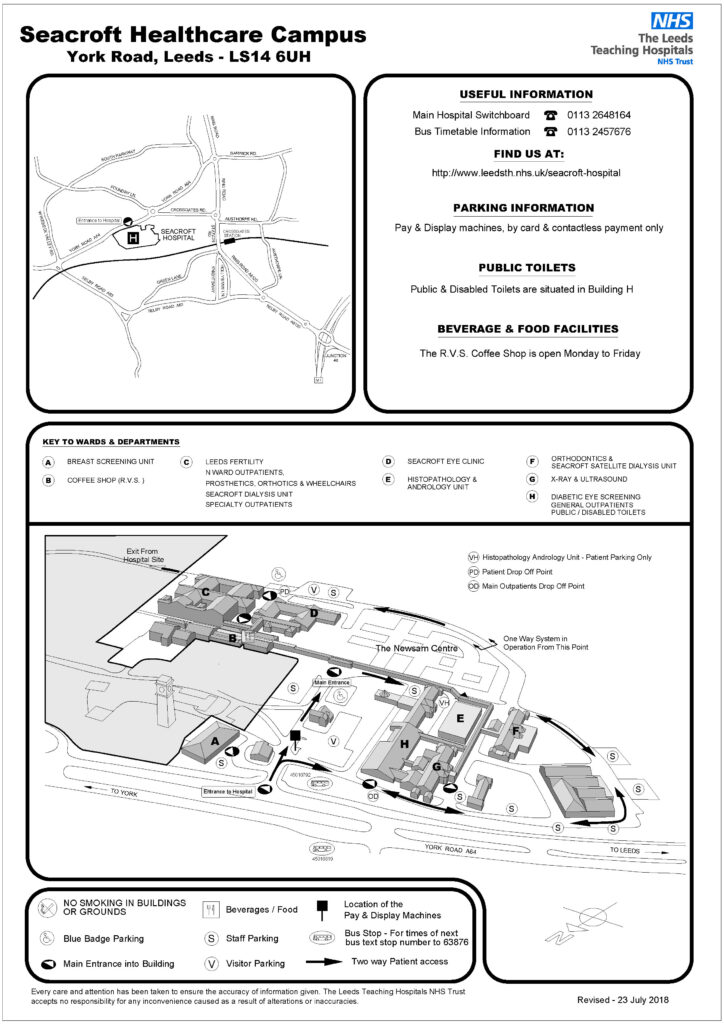 An image showing a map of Seacroft Healthcare Campus