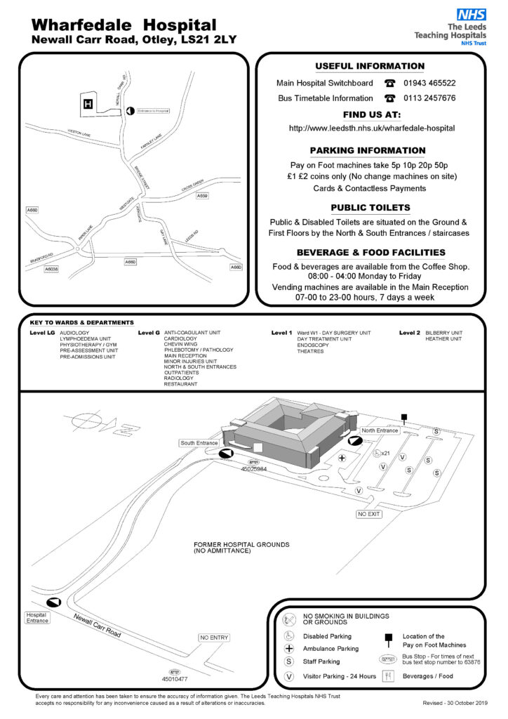 An image showing a map of Wharfdale Hospital