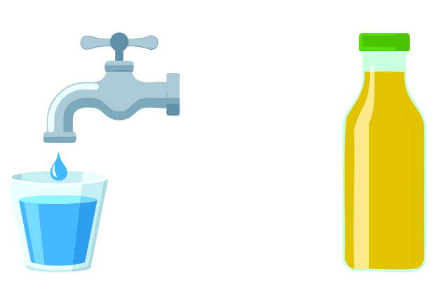 Image illustrating that the patient can drink tap water or clear diluted squash until they arrive.