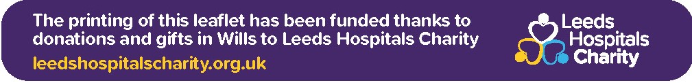 A banner for Leeds Hospitals Charity