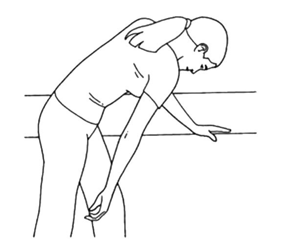 Illustration of pendular swinging exercise
