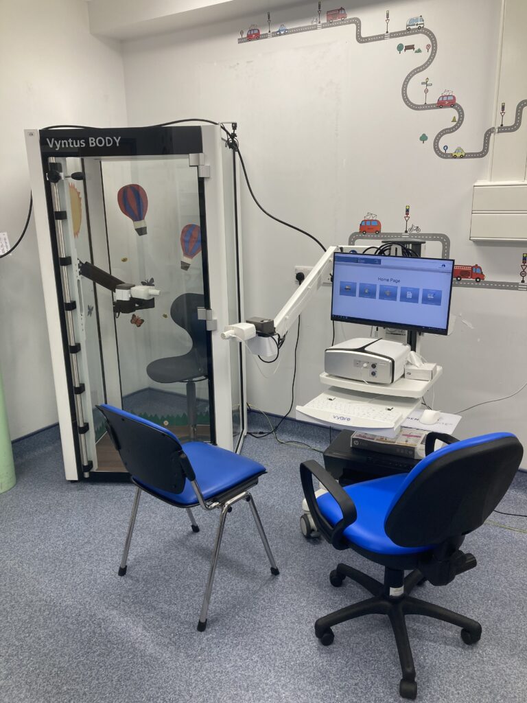 Photograph of the testing equipment for Pulmonary Function Test