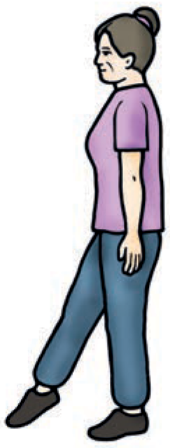 Illustration showing a person tapping their toes