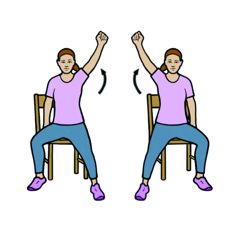 Image showing the Easy (Level 1) 'Jacks' exercise.