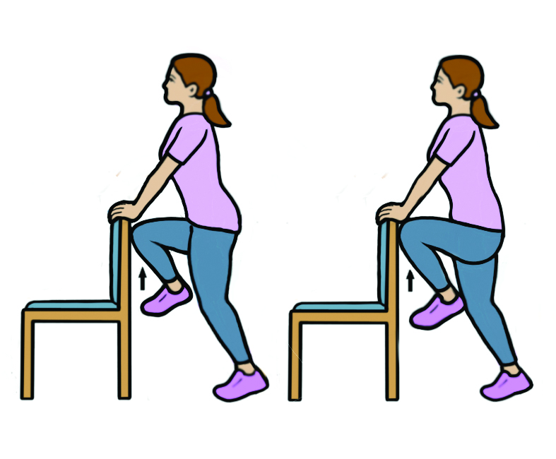 Image showing the Moderate (Level 2) 'mountain climbs' exercise.