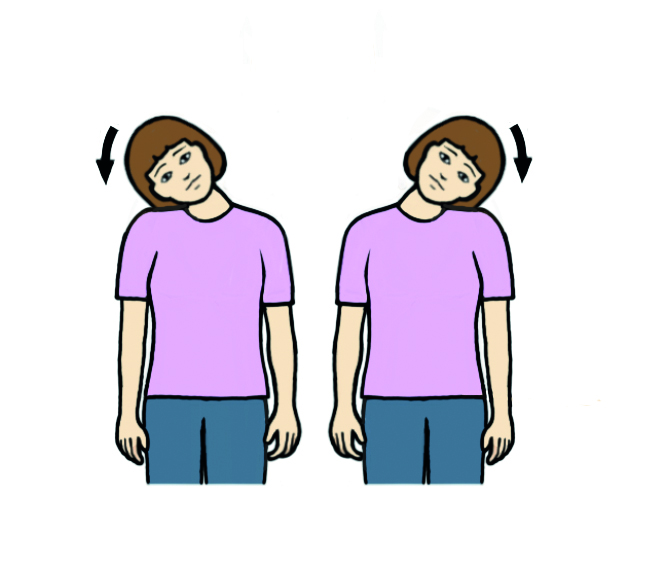 Image showing the 'side to side neck' exercise.