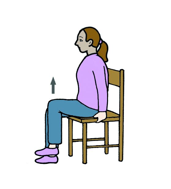 Image showing the 'knee raises' exercise (You can sit down for this exercise if you need to).