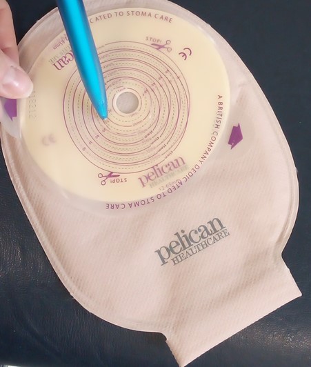 Photo showing how to mark up the new baseplate