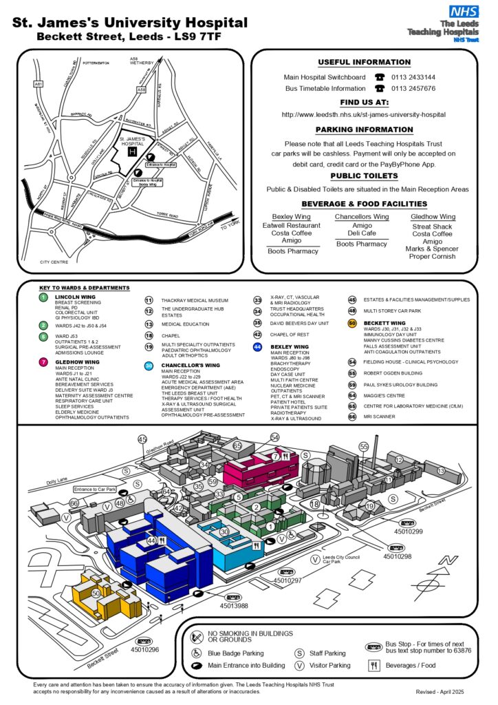 Illustrated St James Hospital Map