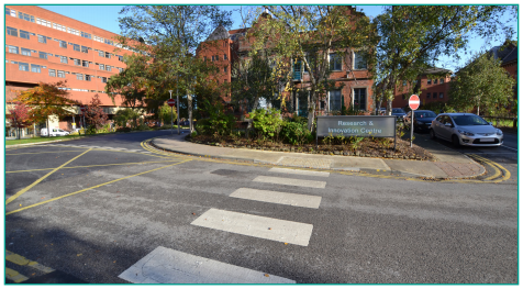 Searching for Silver From J49 or J50 Lincoln - Cross the zebra crossing when you reach it, towards the &lsquo;Research and Innovation Centre&rsquo; sign.