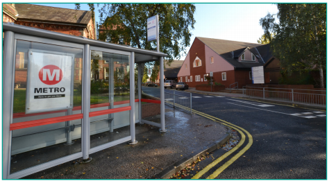 The Chapel&nbsp;From J42 or J43 - When past the bus stop, continue following the pavement to your left.