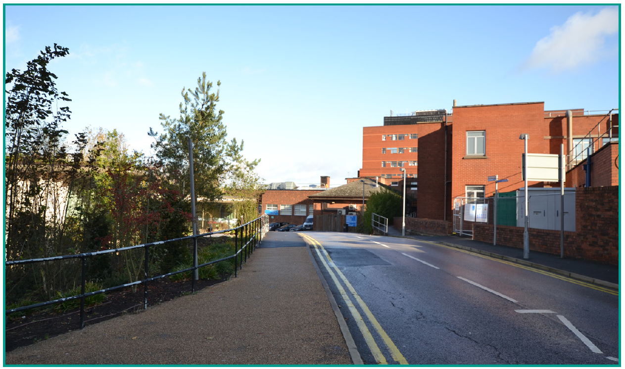 Bexley Route Outside (J46 or J47) -Follow the pavement away from Bexley Wing.