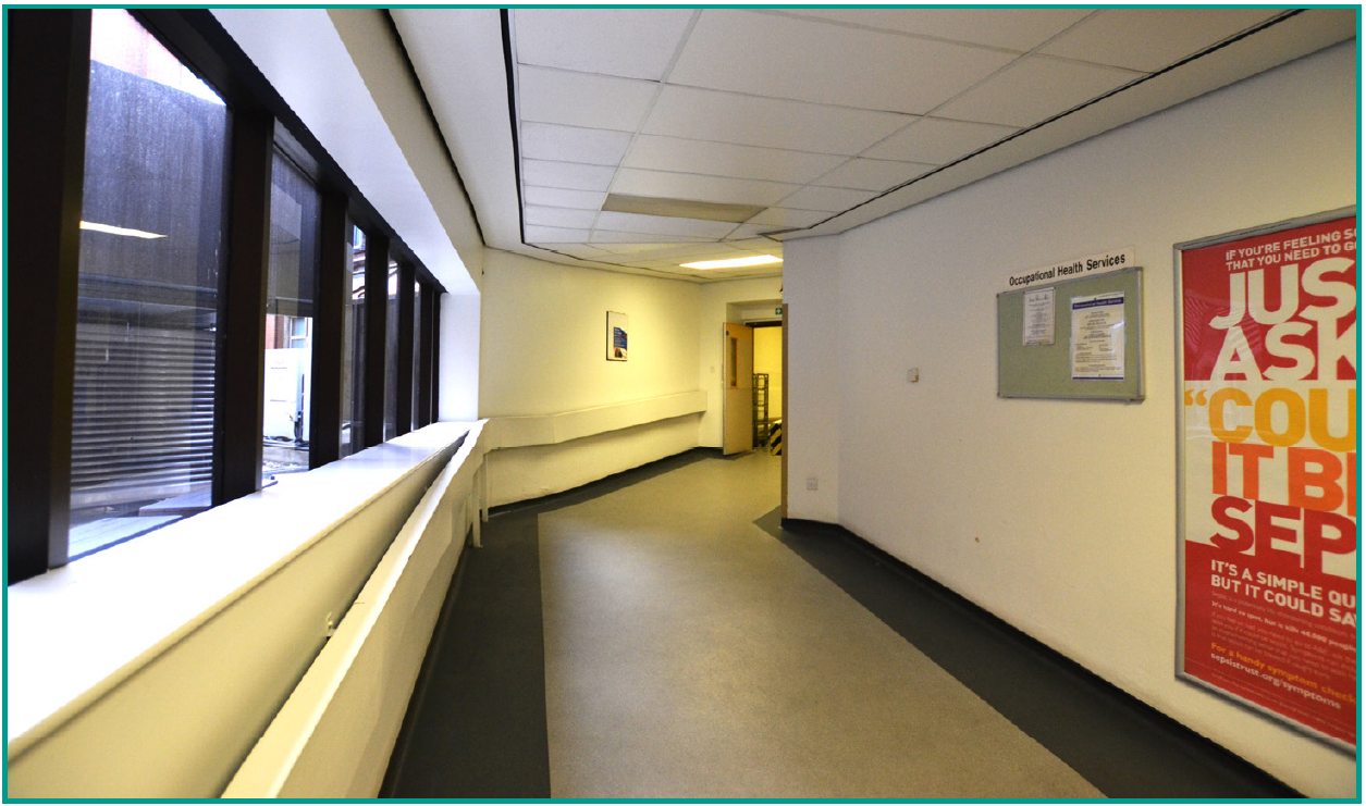 Bexley Route Outside (J46 or J47) - Follow the corridor as it curves and goes up a small incline.