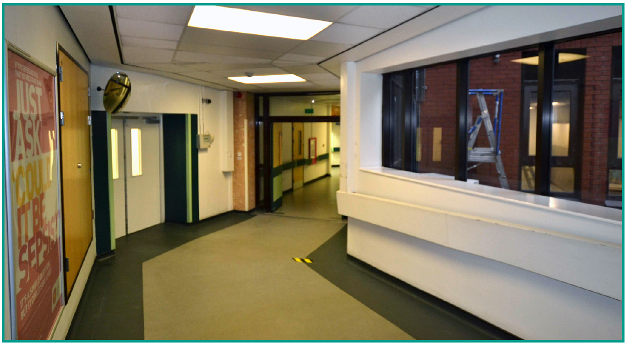 Bexley Route Outside (J46 or J47) - Head down the ramp, and continue down the corridor until you reach the ward on your left.