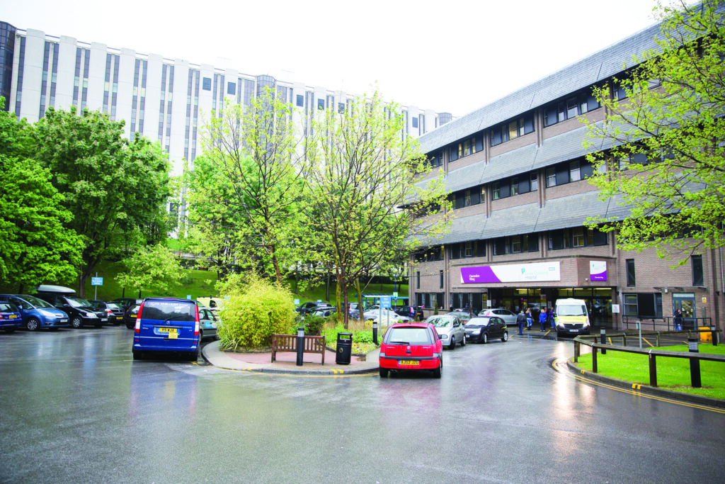 A photograph of the car park outside clarendon wing.