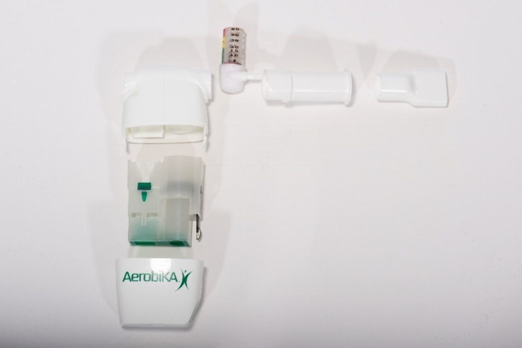 Photograph of disassembled  AerobiKA device