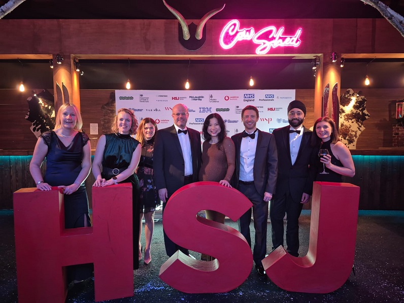 An image showing the InnoMeds Team nominated for an award at The Health Service Journal 2024 Event.