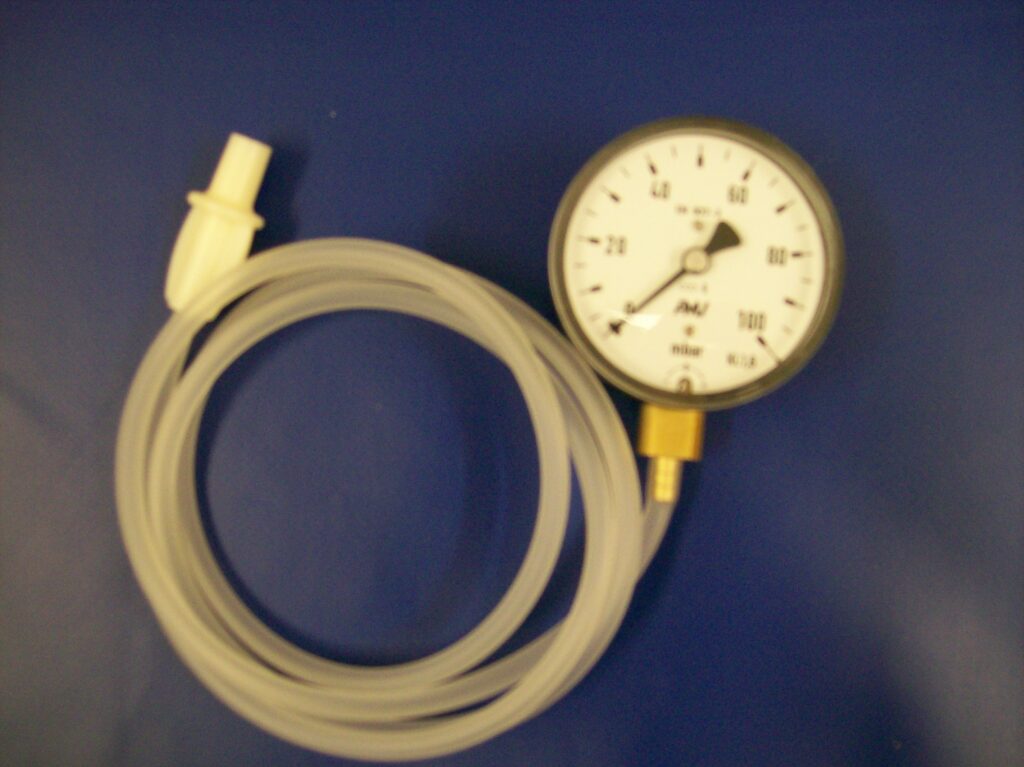 Photograph of a pressure gauge