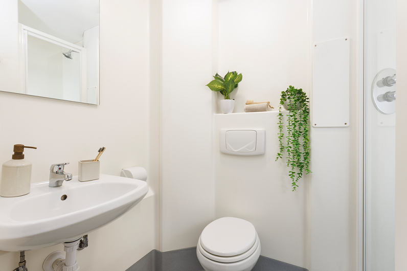 An image representing the bathroom, which is part of the Tannery Student Accommodation.
