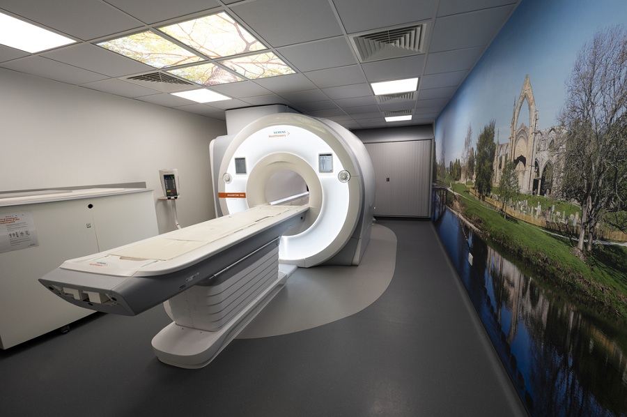 An image representing an MRI Scan Hospital Room at the Leeds Teaching Hospitals NHS Trust Radiology Service.
