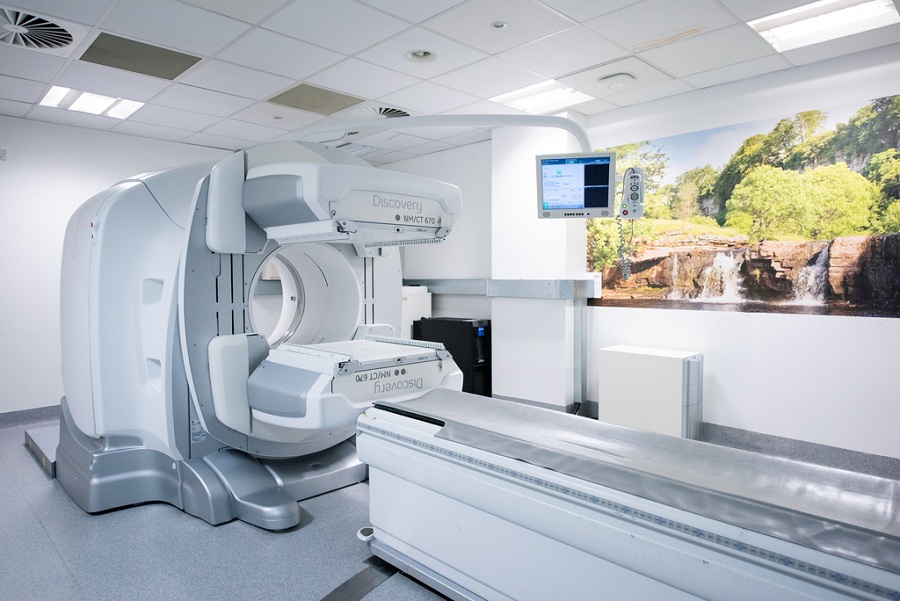An image representing an Nuclear Medicine Scan Hospital Room at the Leeds Teaching Hospitals NHS Trust Radiology Service.