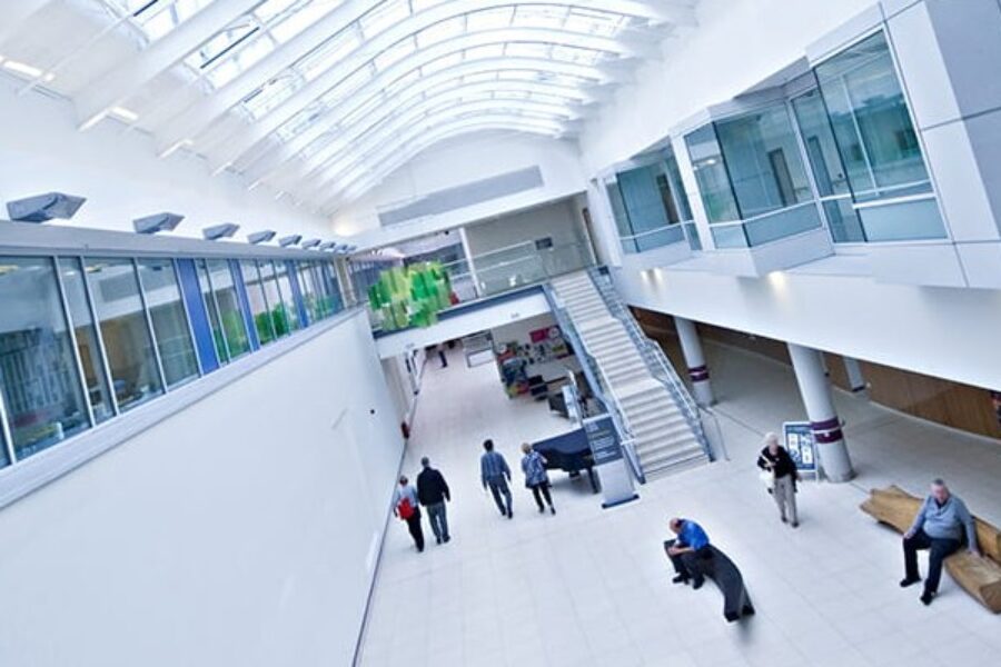 Bexley Wing atrium at Leeds Teaching Hospitals Trust