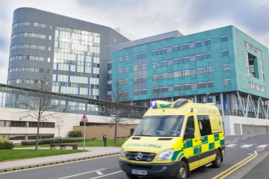 Ambulance outside St James hospital Leeds