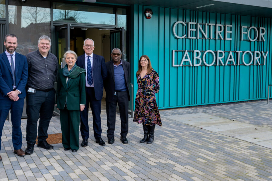 A group photo with NHS England Chair Richard Meddings visiting the Leeds NHS.