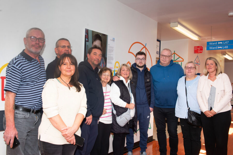 Family members stood next to the plaque of Alfie been unveiled.