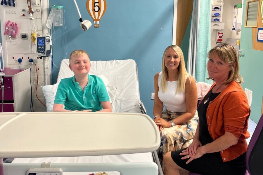 Austin with Dr Anne-Marie Childs and his mum Maxine 3 - Copy